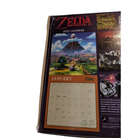 The Legend Of Zelda 2022 Calendar Official Nintendo Licensed Product Abrams New - Picture 5 of 6